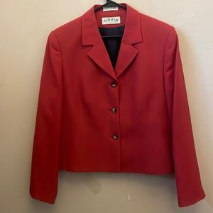 Orvis Red Wool Blazer jacket! Size 12